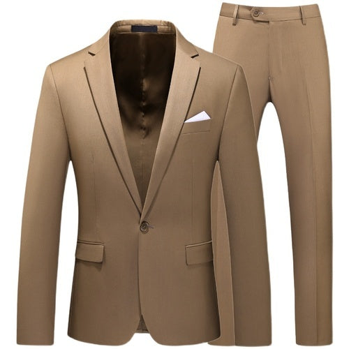 Gro Suit Khaki Fashion Pink Suit Men Set Prom Wedding Suits Slim fit Blazer Gro ...