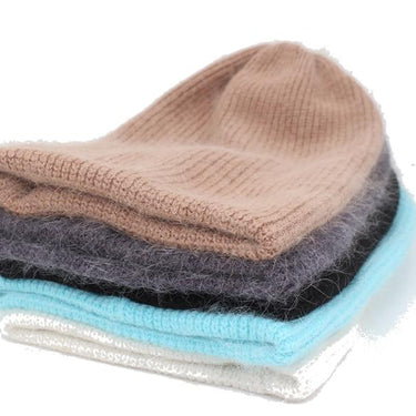 Knitted Rabbit Wool Winter Baggy Bonnet Beanies Caps for Women - SolaceConnect.com