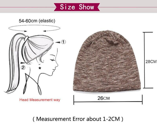 Knitted Winter Autumn Skullies Beanies Hats for Women - SolaceConnect.com