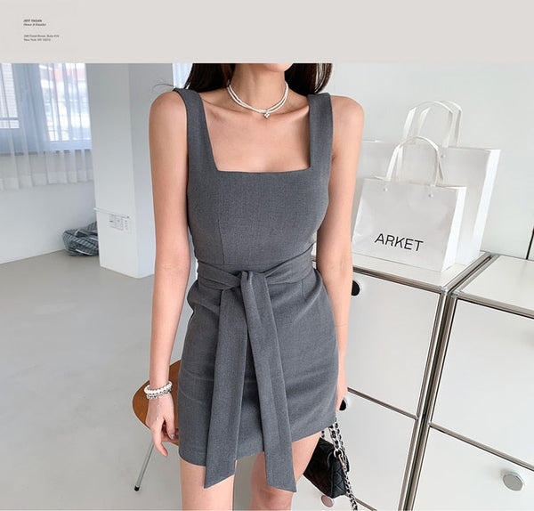 Korean Style 2 Pieces Suits Fashion Loose Blazer Sleeveless Vest Sheath Pencil Work Skirt Suit  -  GeraldBlack.com