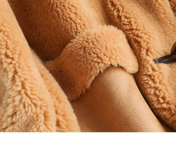 Winter Fur Coat Female Long Sheep Shearling Jackets Women Wool Casual Coats Korean Style Jaqueta - SolaceConnect.com