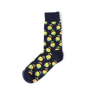 Korean Women's Avocado Banana & Fruit Cartoon Embroidery Knee Socks - SolaceConnect.com
