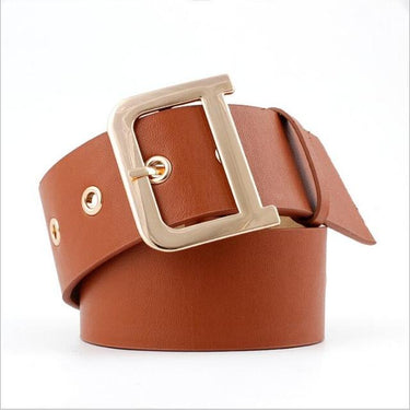 Ladies 4.8 cm Wide Solid Black Red Tan Ring Girdles Waistband Belts - SolaceConnect.com
