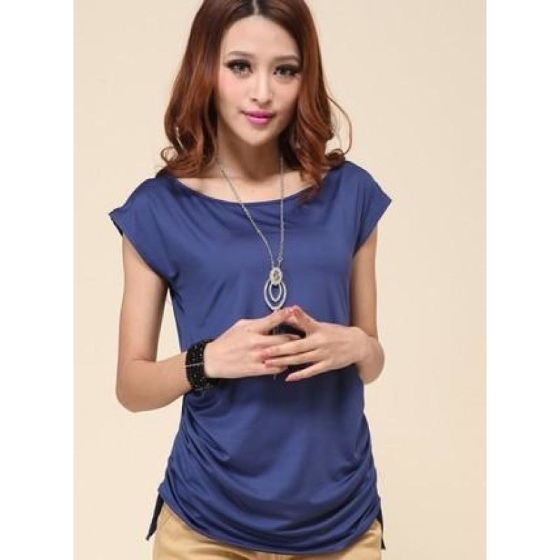 Ladies Fashion Solid Candy Color Summer Style Sell Like Hot Cakes T-Shirt  -  GeraldBlack.com