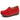 Ladies Red Genuine Leather Moccasins Fall Slip-on Casual Round Toe Handmade Shoes  -  GeraldBlack.com