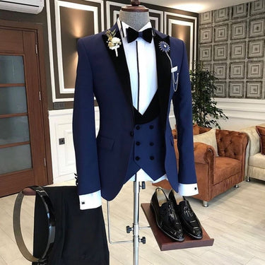 Lapel Single Breasted Blazer Tuxedo Party Wedding 3 Pieces Suits for Men  -  GeraldBlack.com