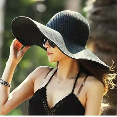 Large Brimmed Straw Fashion Seaside Summer Sun Visor Hats for Women  -  GeraldBlack.com