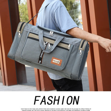 Large Capacity Fashion Travel Bag For Man Weekend Bag Big Capacity Bag Nylon Portable Travel Carry  -  GeraldBlack.com