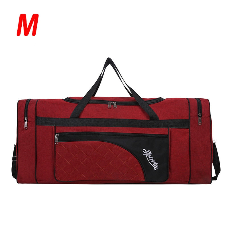 Large Capacity Portable Travel Duffle Bags Foldable Luggage Bag Waterproof Oxford Handbag Outdoor  -  GeraldBlack.com