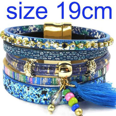 Leather Bohemian Bracelet 5 Color 3 Size Geometric Charm Bracelet for Women - SolaceConnect.com