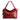 Leather Women's Shoulder Bag with Tassels Luxury Burgundy Fashion Tote - SolaceConnect.com