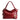 Leather Women's Shoulder Bag with Tassels Luxury Burgundy Fashion Tote  -  GeraldBlack.com