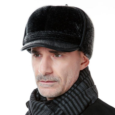 Leifeng Cashmere Fur Warm Thermal Windproof Men's Cap with Earmuffs  -  GeraldBlack.com