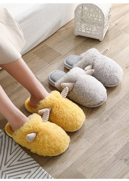Cartoon Home Slippers Plush Cotton Slippers Warm Indoor And Outdoor Women Slippers - SolaceConnect.com