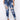 Light Blue Sexy Skinny Street Style Mid Rise Ripped Jeans for Women  -  GeraldBlack.com