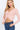 Light Pink Color V-neck Front Knotted Crop Sweater for Women - SolaceConnect.com