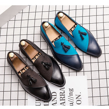 Loafers for Men's Slip-On Casual Fashion Tassel Shoes Party  -  GeraldBlack.com