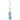 Long Acrylic Blue Rectangle Peapock Peafowls Bird Keychains Jewelry  -  GeraldBlack.com