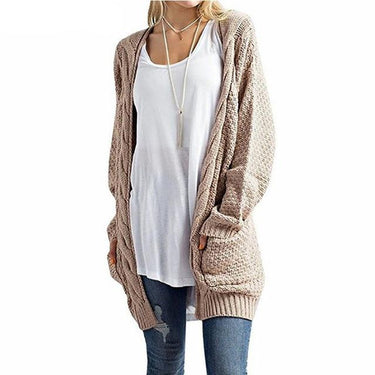 Long Cardigan Sleeve Autumn Winter Knitted Sweaters for Women - SolaceConnect.com