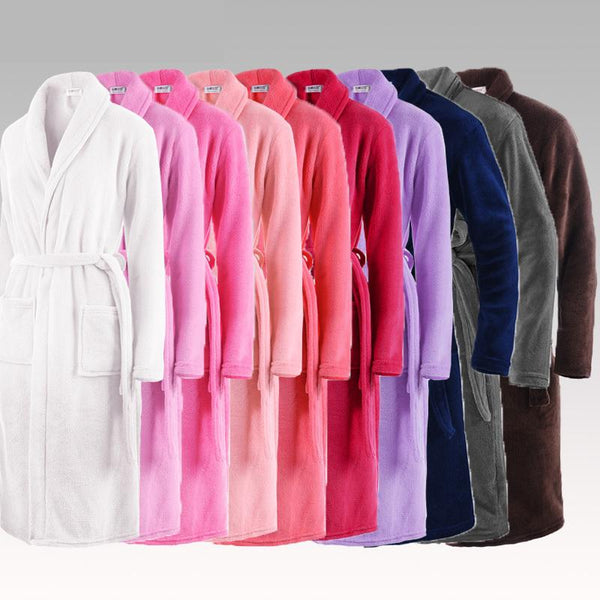 Long Silk Flannel Femme Kimono and Bathrobe for Men and Women in Winter - SolaceConnect.com