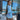Long Sleeves Bikinis Blue Wave Print Gradient 3 Pieces Swimsuit Mesh Pleate Cover Up Bathing Suit Thong Swimwear  -  GeraldBlack.com