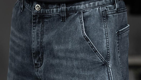 Loose Big Size Men's Jeans Hiphop Baggy Denim Pants Leisure Clothing Fatify Cargo Trousers Plus Size 42 Bottoms  -  GeraldBlack.com