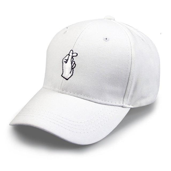Love Gesture Finger Embroider Flipper Unisex Golf Baseball Cap - SolaceConnect.com