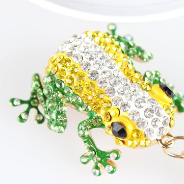 Lovely Frog Crystal Rhinestone Charm Purse Pendant & Key Chain - SolaceConnect.com