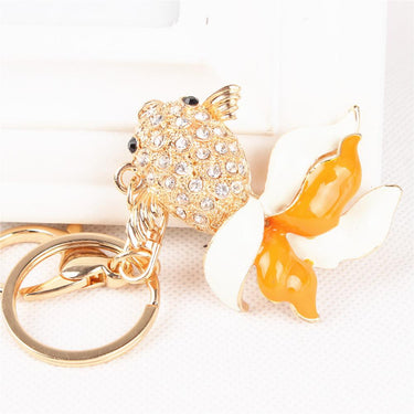 Lovely Goldfish Crystal Rhinestone Charm Purse Pendant & Key Chain  -  GeraldBlack.com