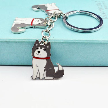 Lovely Husky Metal Anime Dog Pendant Key Chain Keyring Jewelry - SolaceConnect.com