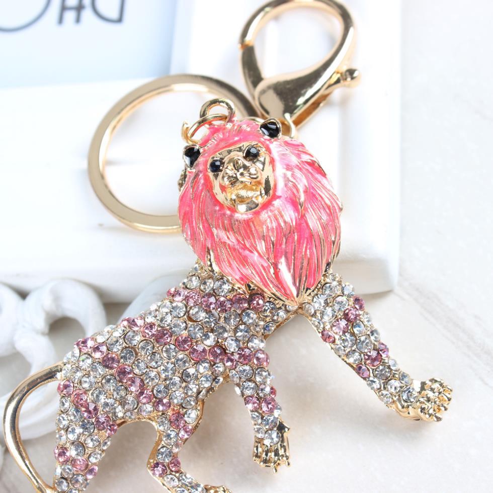 Lovely Lion Fashion Cute Crystal Rhinestone Purse & Key Chain for Women - SolaceConnect.com