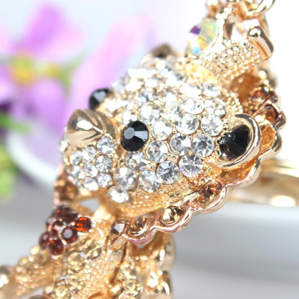 Lovely Lion King Crown Fashion Rhinestone Crystal Purse & Key Chain - SolaceConnect.com