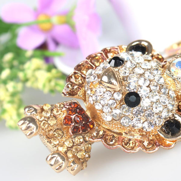 Lovely Lion King Crown Fashion Rhinestone Crystal Purse & Key Chain - SolaceConnect.com