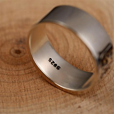 Lovers Mantra Vintage Unisex Ring in Sterling Silver Couples Jewelry - SolaceConnect.com