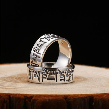 Lovers Mantra Vintage Unisex Ring in Sterling Silver Couples Jewelry - SolaceConnect.com