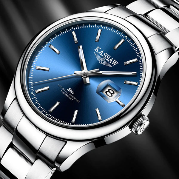 Luminous Stainless Steel Automatic Movement Mechanical Wristwatch for Men  -  GeraldBlack.com