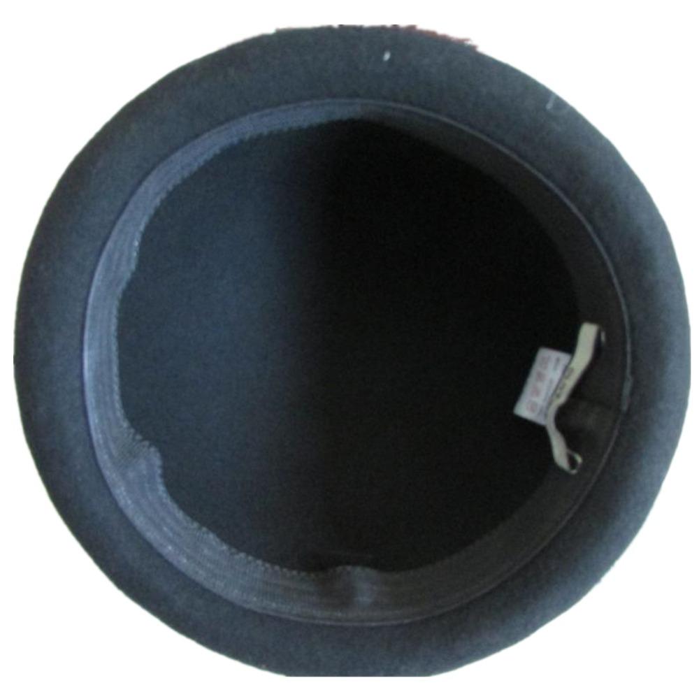 Luxurious Stingy Brim Bowler Wool Felt Black Color Hat for Women - SolaceConnect.com