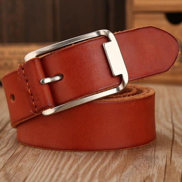 Luxury 100% Real Cowhide Full Grain Genuine Leather Belt for Men - SolaceConnect.com