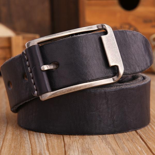 Luxury 100% Real Cowhide Full Grain Genuine Leather Belt for Men - SolaceConnect.com