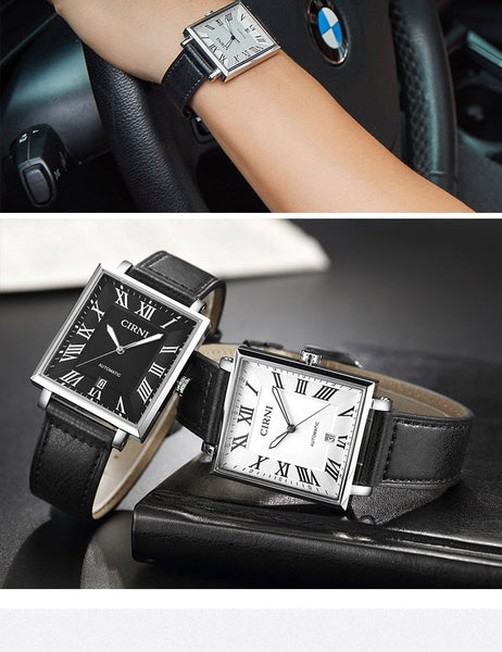 Luxury Automatic Men Business Self Winding Mechanical Wristwatches 9015 Movement Rectangle Clocks  -  GeraldBlack.com