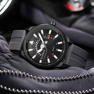 Luxury Casual Leather Strap Small Dial Quartz Watches for Men  -  GeraldBlack.com