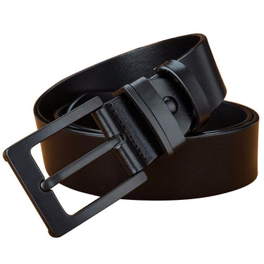 Luxury Casual Men's Brown Black Pin Buckle Cowhide Leather Jeans Dress Belt  -  GeraldBlack.com