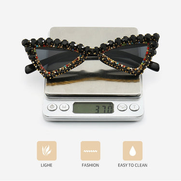 Luxury Cat eyes sunglasses women Fashion Crystal Shades UV400 Sun Glasses  -  GeraldBlack.com