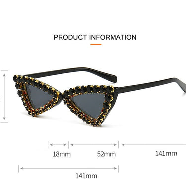 Luxury Cat eyes sunglasses women Fashion Crystal Shades UV400 Sun Glasses  -  GeraldBlack.com