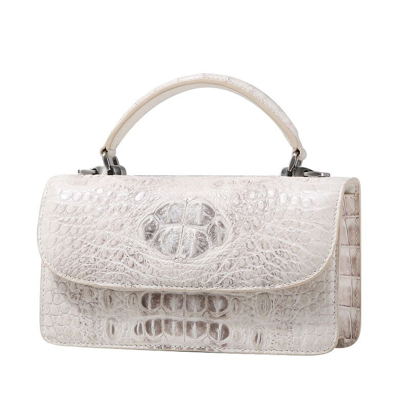 Luxury Crocodile  Genuine Leather Small Lady Square Handbag Shoulder Messenger Bag 45  -  GeraldBlack.com