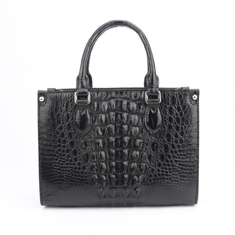 Luxury Crocodile Skin Fashion Genuine Leather Lady Large Capacity Shoulder Messenger Handbag 45  -  GeraldBlack.com