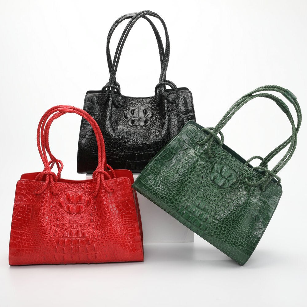 Luxury Crocodile Skin Women's Large Capacity Multi Function Fashion Handbag 45  -  GeraldBlack.com