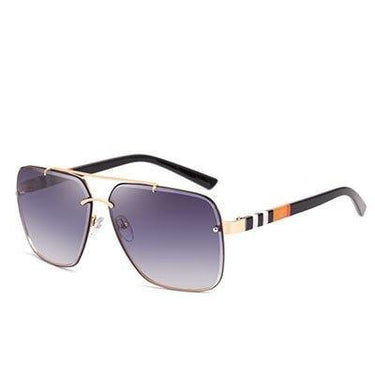 Luxury Designer Fashion Retro Men's Plastic UV400 Mirror Square Sunglasses - SolaceConnect.com