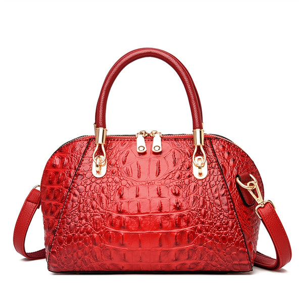 Luxury Designer Ladies Handbag Crocodile Pattern Women Tote Oblique Bag European and American Style Messenger Shoulder Large Sac  -  GeraldBlack.com