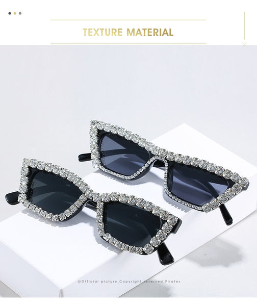 Luxury Diamond Decor Cat Eyes Icon Sexy Ladies Design Hip Hop And Pop Music Sunglasses  -  GeraldBlack.com